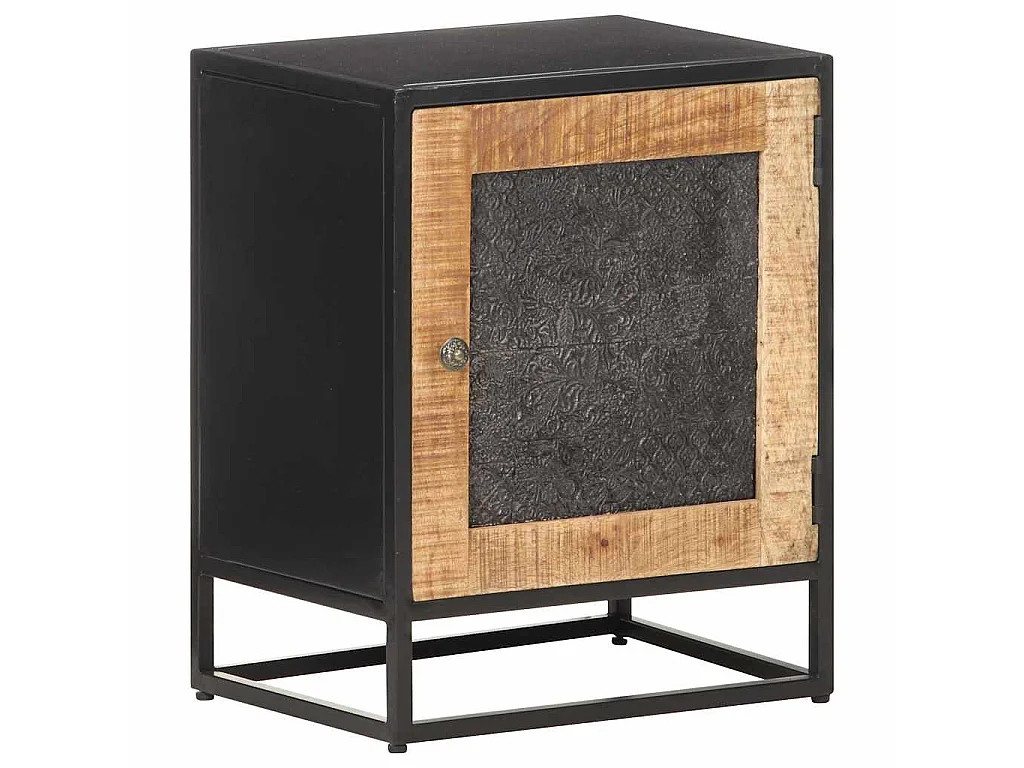 Table de chevet 40x30x50 cm Bois de manguier brut