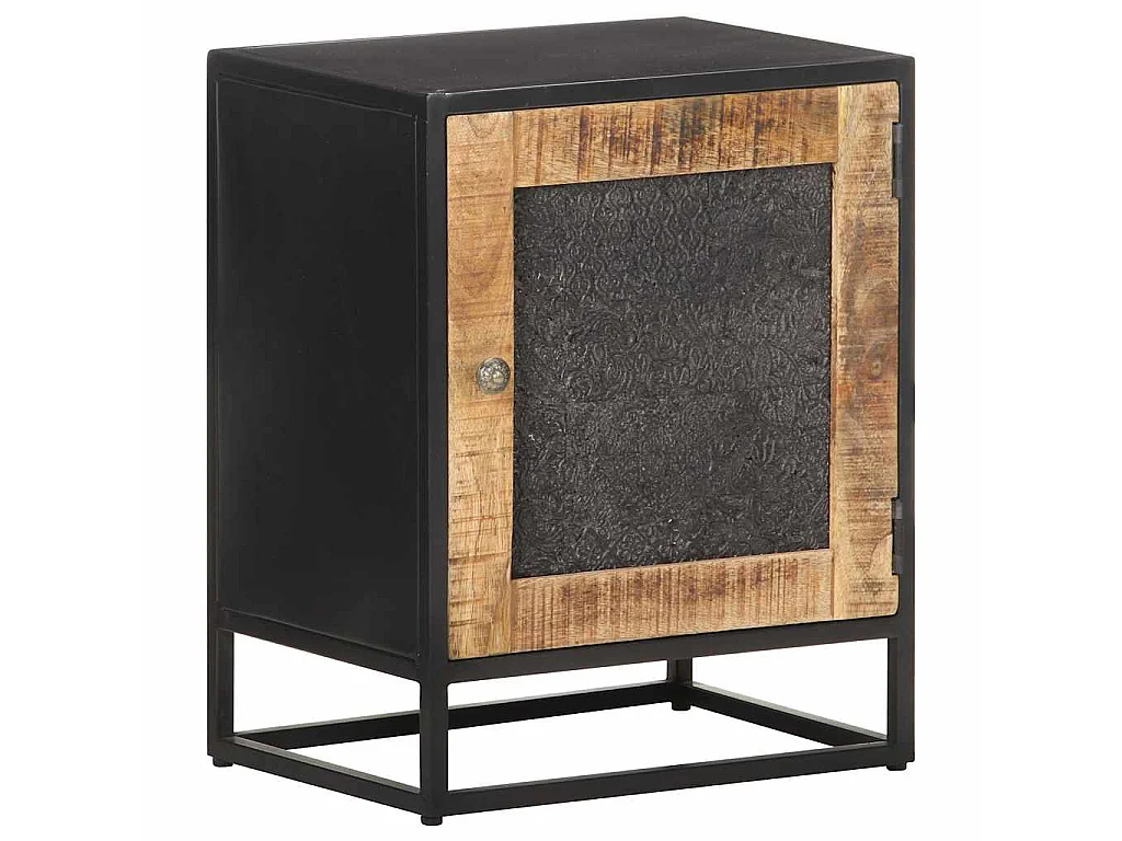 Table de chevet 40x30x50 cm Bois de manguier brut