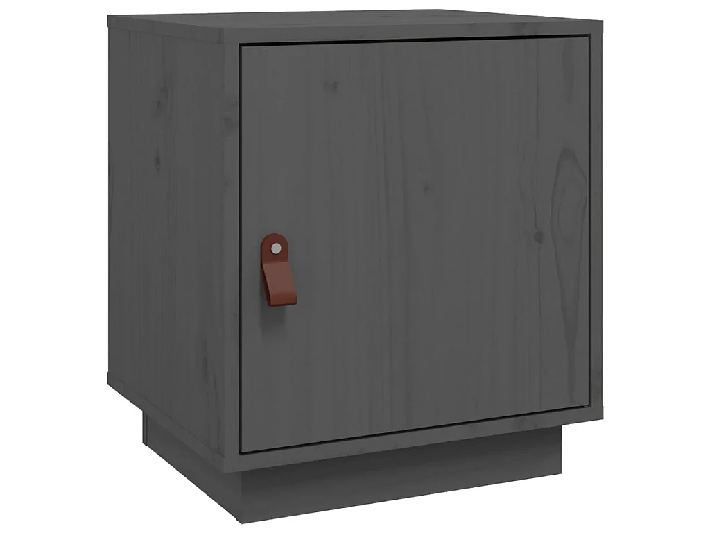 Table de chevet Gris 40x34x45 cm Bois de pin massif