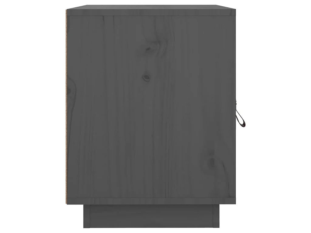 Table de chevet Gris 40x34x45 cm Bois de pin massif