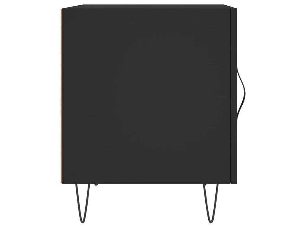 Comodini 2 pz Neri 40x40x50 cm in Legno Multistrato
