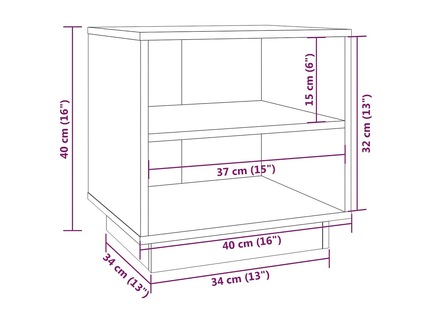 Mesas de cabeceira 2 pcs 40x34x40 cm pinho maciço castanho mel