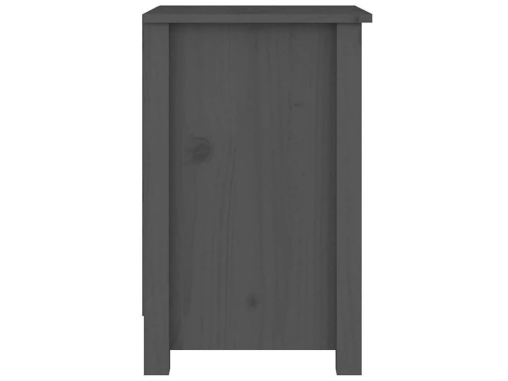 Table de chevet Gris 40x35x55 cm Bois de pin solide