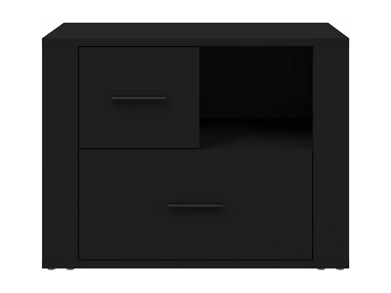 Mesa de cabeceira 60x36x45 cm derivados de madeira preto