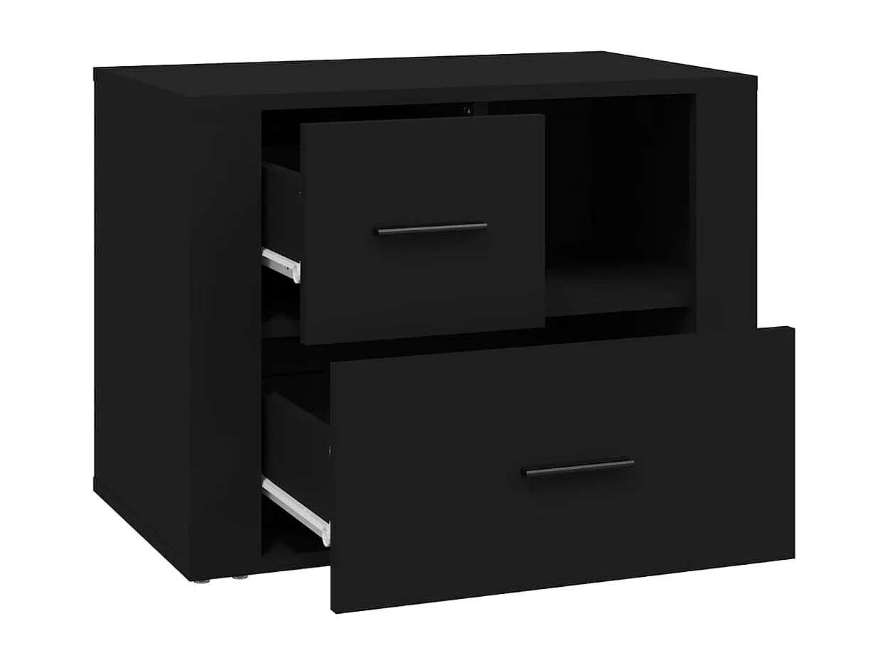 Mesa de cabeceira 60x36x45 cm derivados de madeira preto