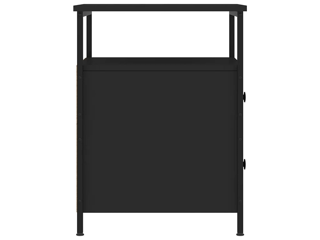 Comodino Nero 44x45x60 cm in Legno Multistrato