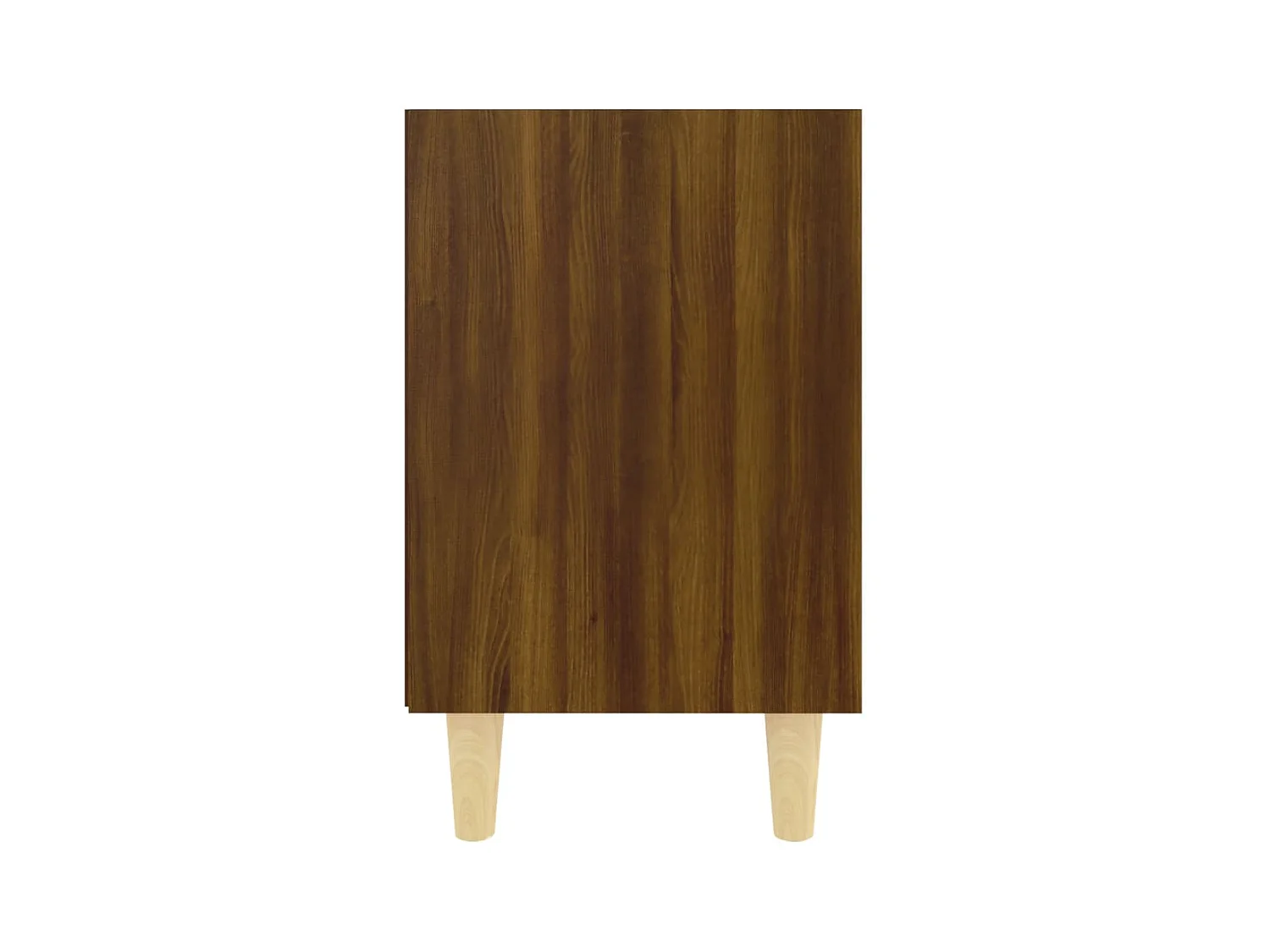 Comodini Gambe in Legno Massello 2 pz Rovere Marrone 40x30x50cm