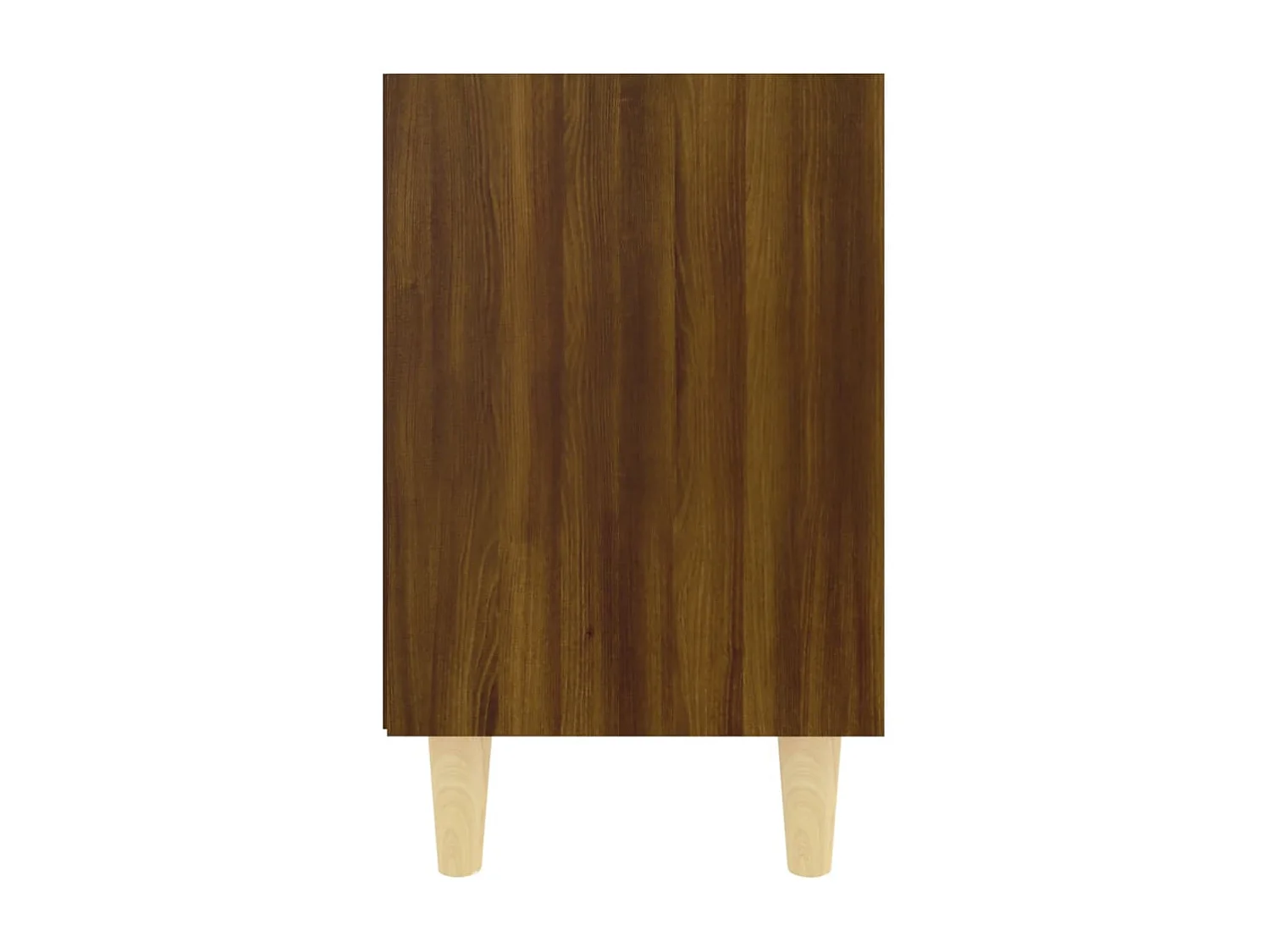 Comodini Gambe in Legno Massello 2 pz Rovere Marrone 40x30x50cm