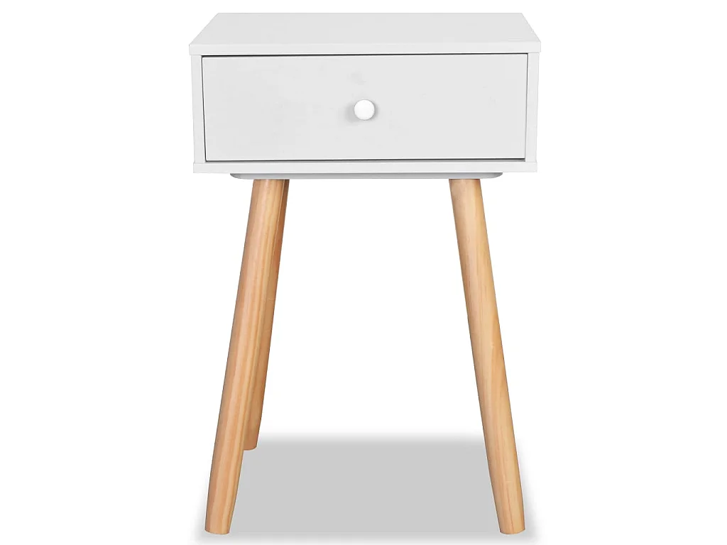 Mesas de cabeceira 2 pcs pinho maciço 40x30x61 cm branco