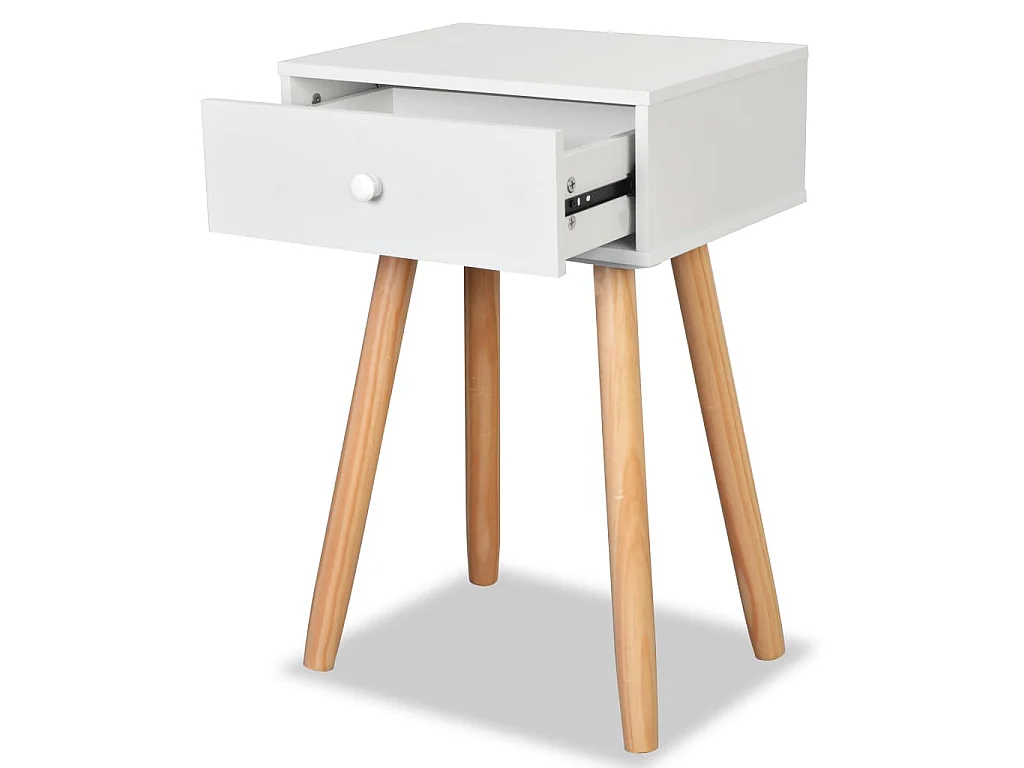 Mesas de cabeceira 2 pcs pinho maciço 40x30x61 cm branco