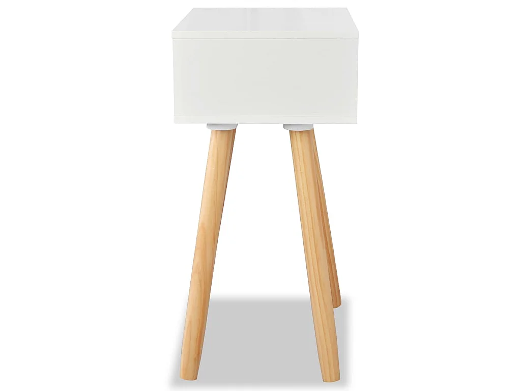 Mesas de cabeceira 2 pcs pinho maciço 40x30x61 cm branco