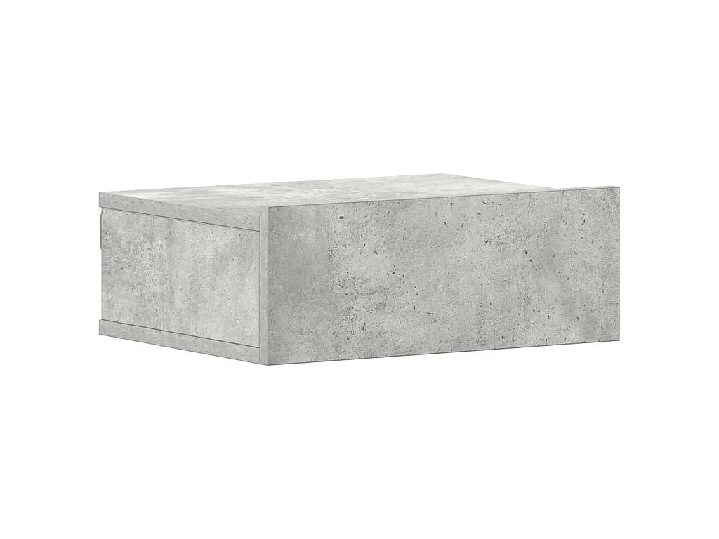 Tables de chevet flottantes 2 pcs Gris béton Bois d'ingénierie