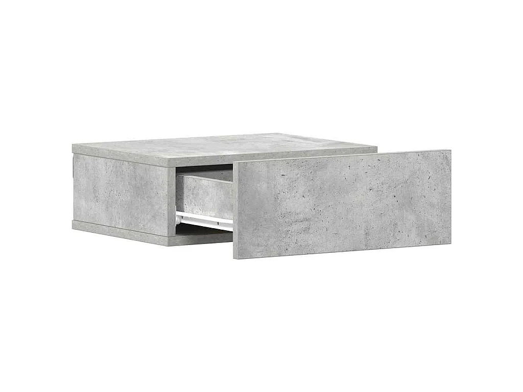Tables de chevet flottantes 2 pcs Gris béton Bois d'ingénierie
