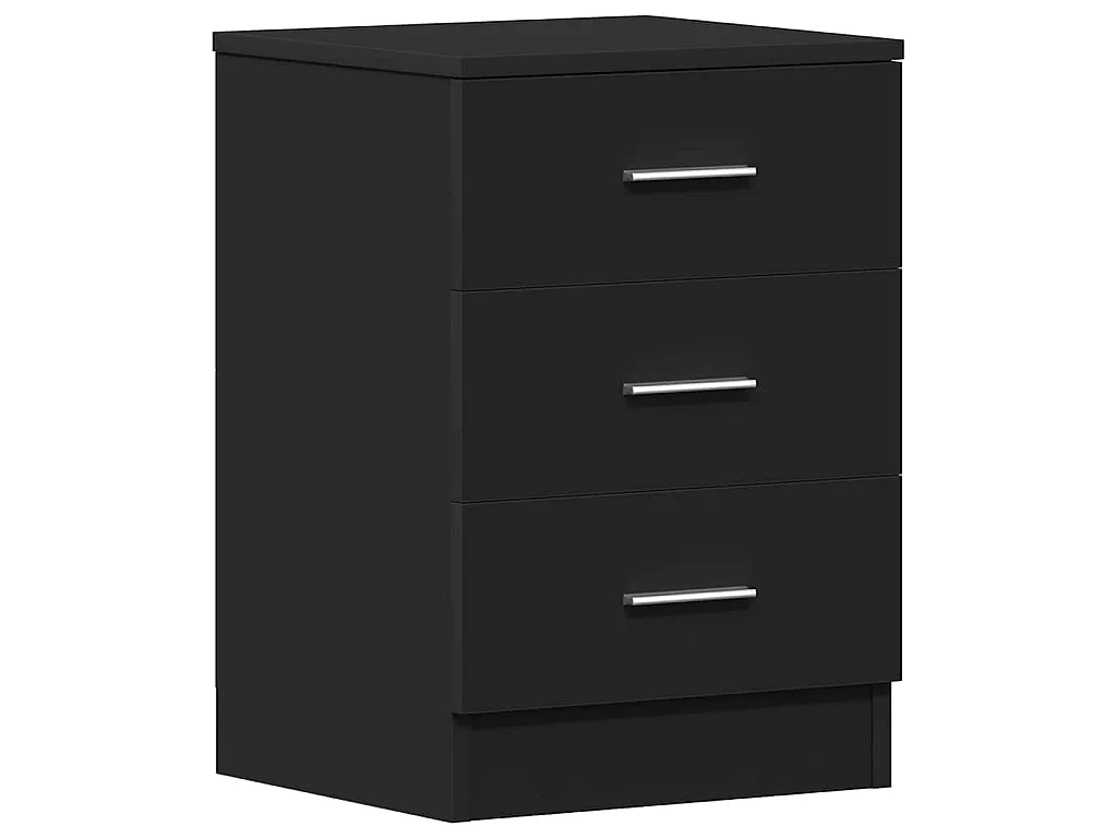 Nachttische 2 Stk. Schwarz 38x35x56 cm Holzwerkstoff