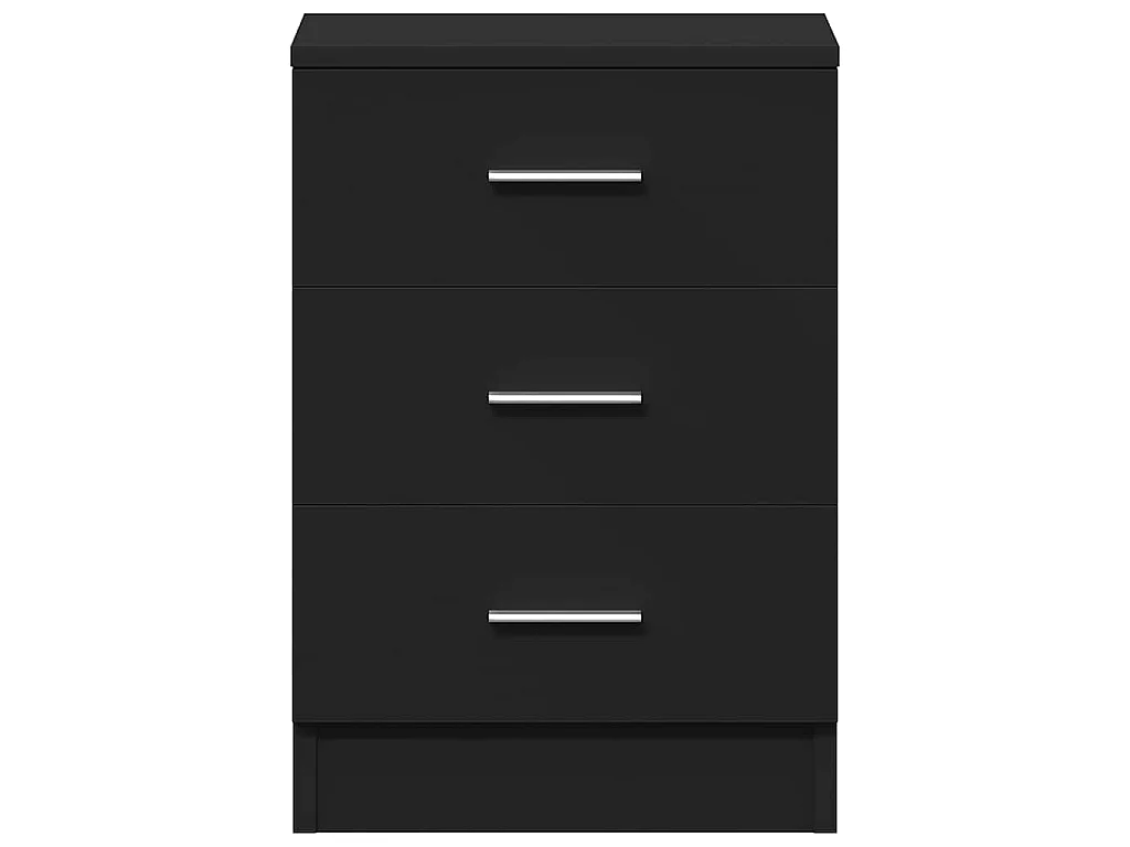 Nachttische 2 Stk. Schwarz 38x35x56 cm Holzwerkstoff