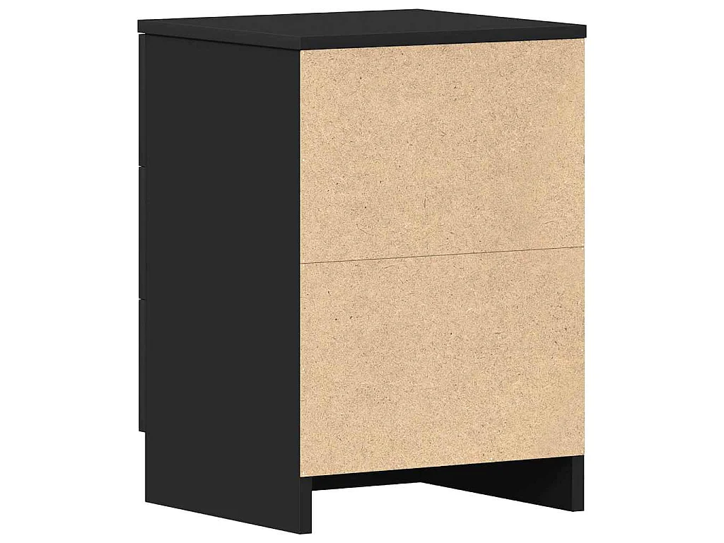Nachttische 2 Stk. Schwarz 38x35x56 cm Holzwerkstoff