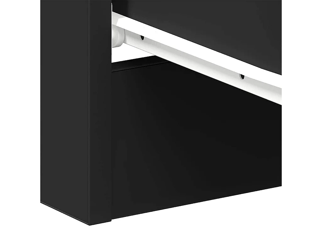 Tables de chevet 2 pcs Noir 38x35x56 cm Bois d'ingénierie
