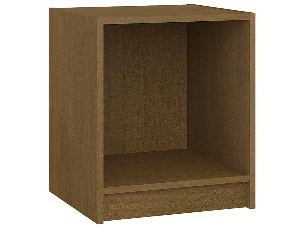 Tables de chevet 2 pcs Marron miel 35,5x33,5x41,5 cm Pin massif