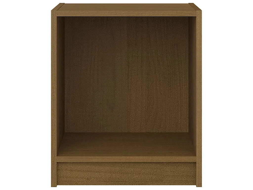 Tables de chevet 2 pcs Marron miel 35,5x33,5x41,5 cm Pin massif