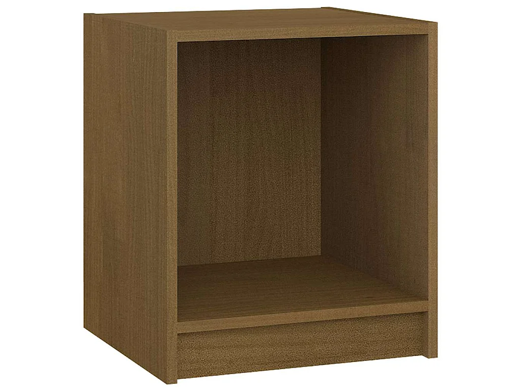 Tables de chevet 2 pcs Marron miel 35,5x33,5x41,5 cm Pin massif