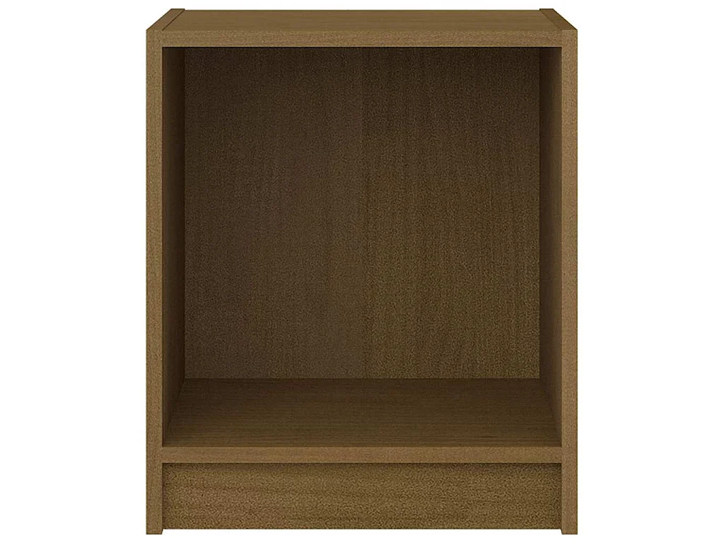 Tables de chevet 2 pcs Marron miel 35,5x33,5x41,5 cm Pin massif