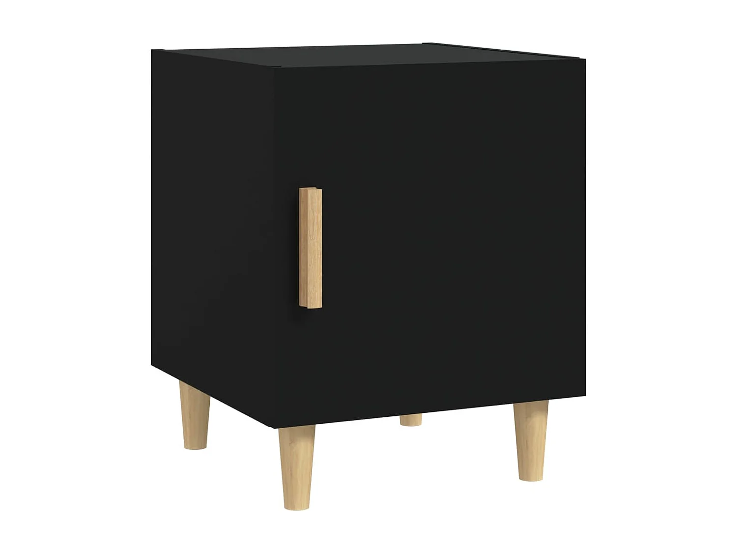 Table de chevet Noir Bois d'ingénierie