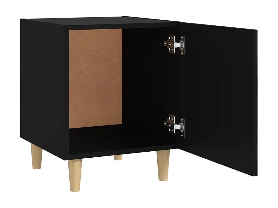 Table de chevet Noir Bois d'ingénierie