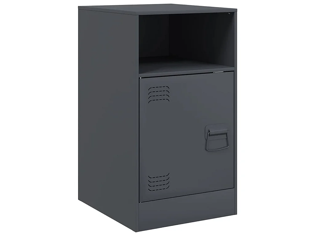 Comodino Antracite 34,5x39x62 cm in Acciaio