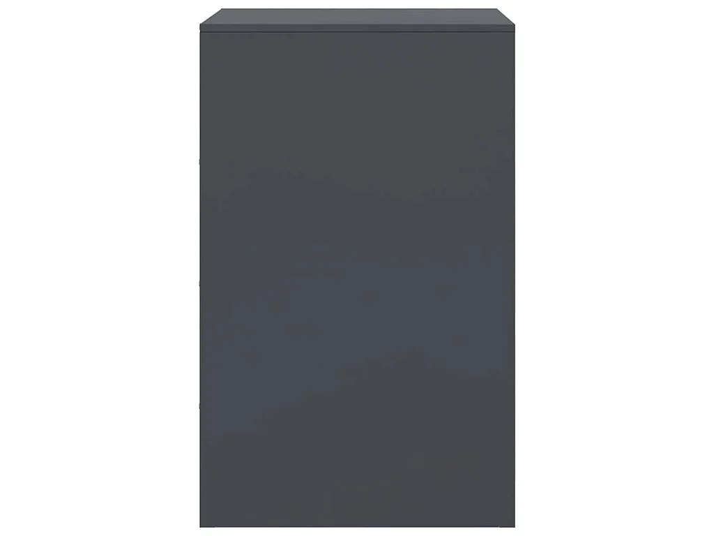 Comodino Antracite 34,5x39x62 cm in Acciaio