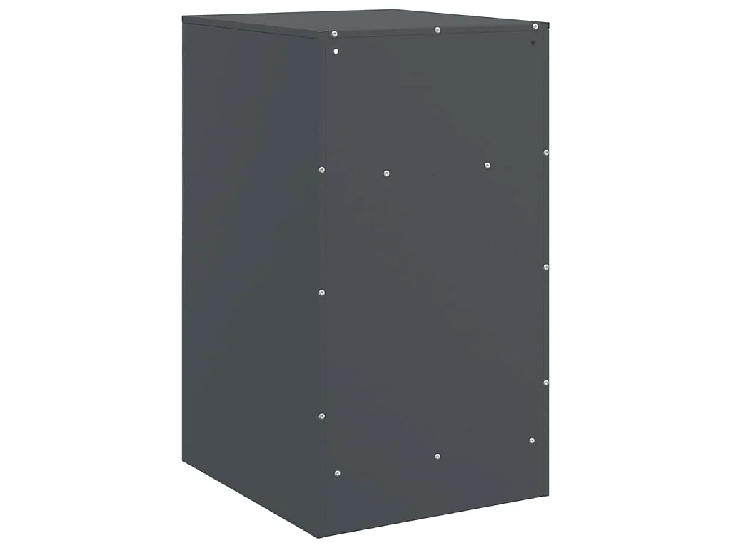 Comodino Antracite 34,5x39x62 cm in Acciaio