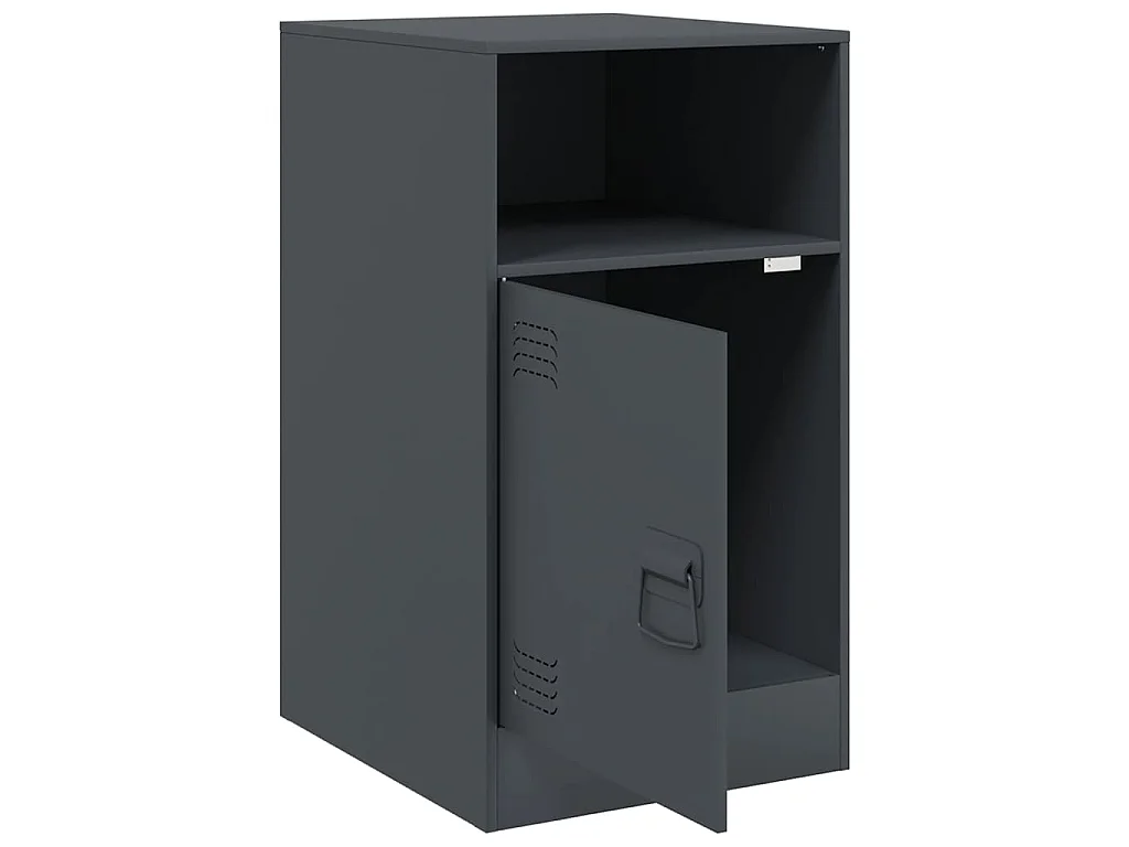 Table de chevet anthracite 34,5x39x62 cm acier