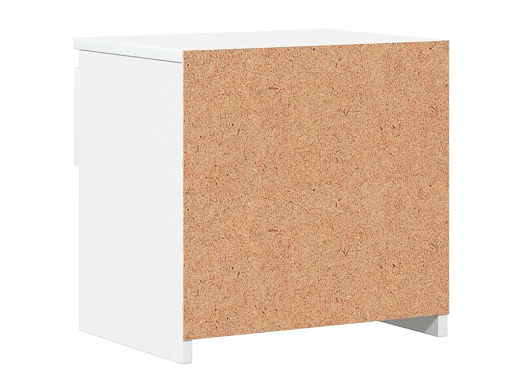 Tables de chevet 2 pcs Blanc brillant 40x30x39 cm Aggloméré