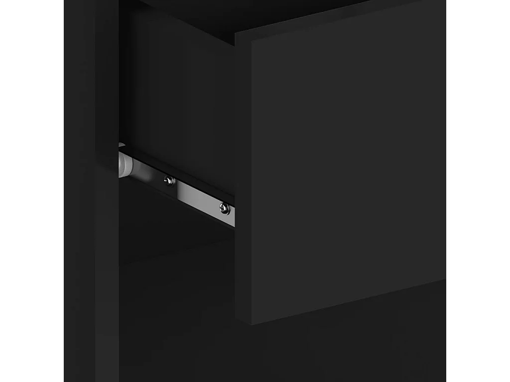 Tables de chevet murales 2 pcs Noir