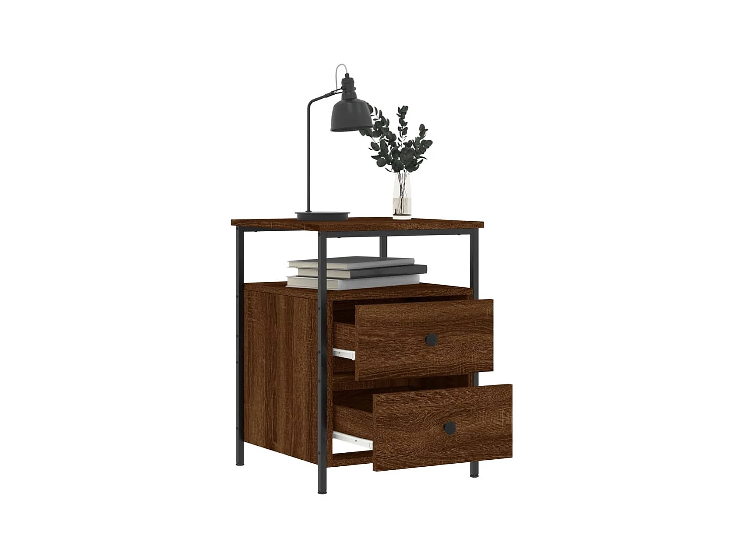 Tables de chevet 2 pcs chêne marron 44x45x60 cm bois ingénierie