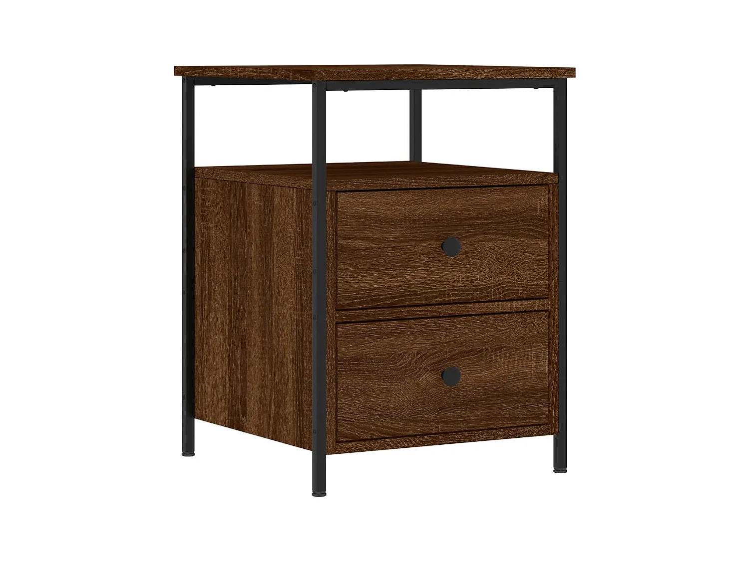 Tables de chevet 2 pcs chêne marron 44x45x60 cm bois ingénierie