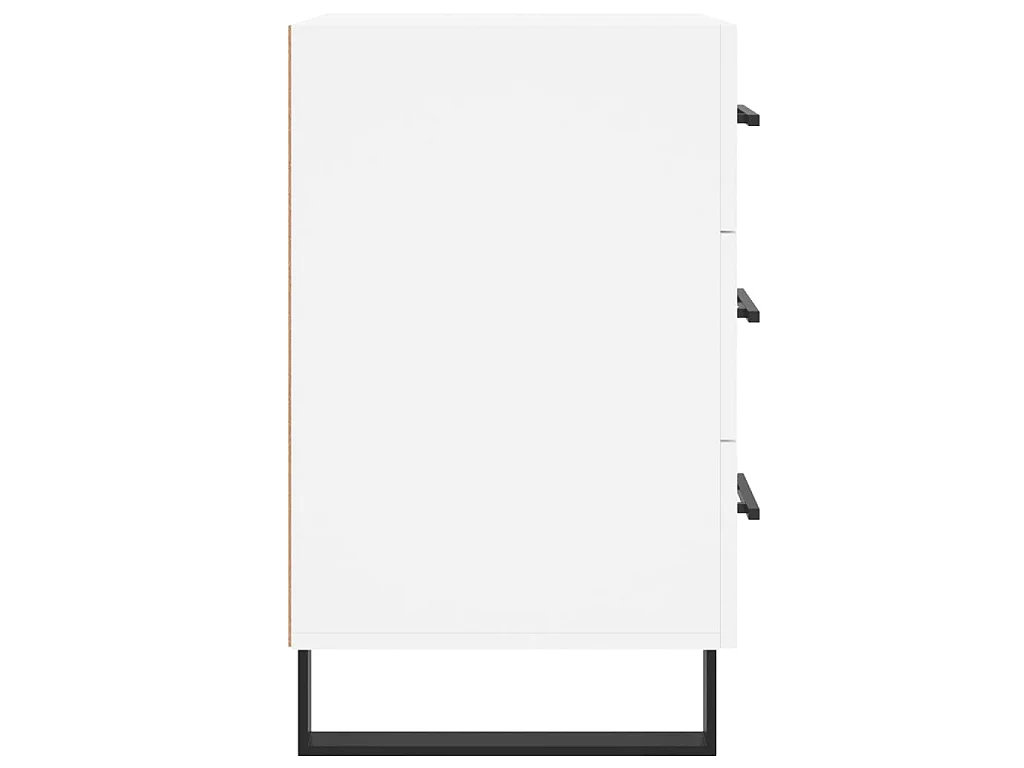 Comodino Bianco 40x40x66 cm in Legno Multistrato