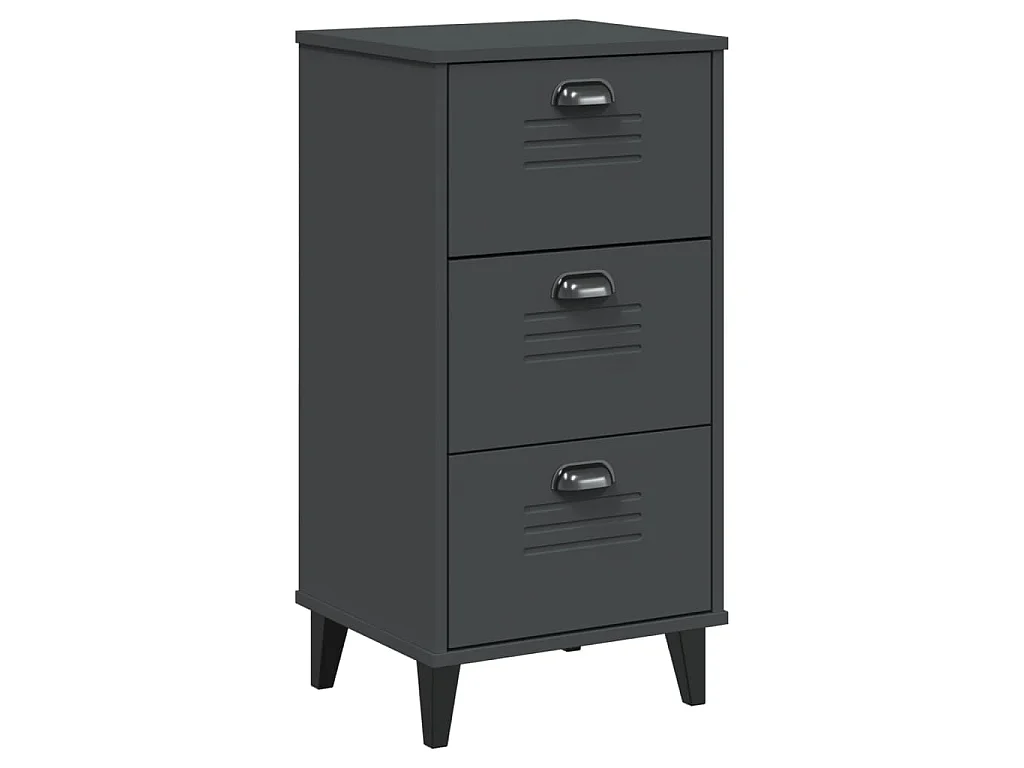 Table de chevet VIKEN gris anthracite bois d'ingénierie