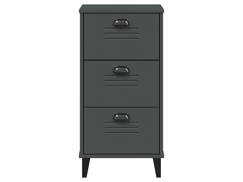 Table de chevet VIKEN gris anthracite bois d'ingénierie
