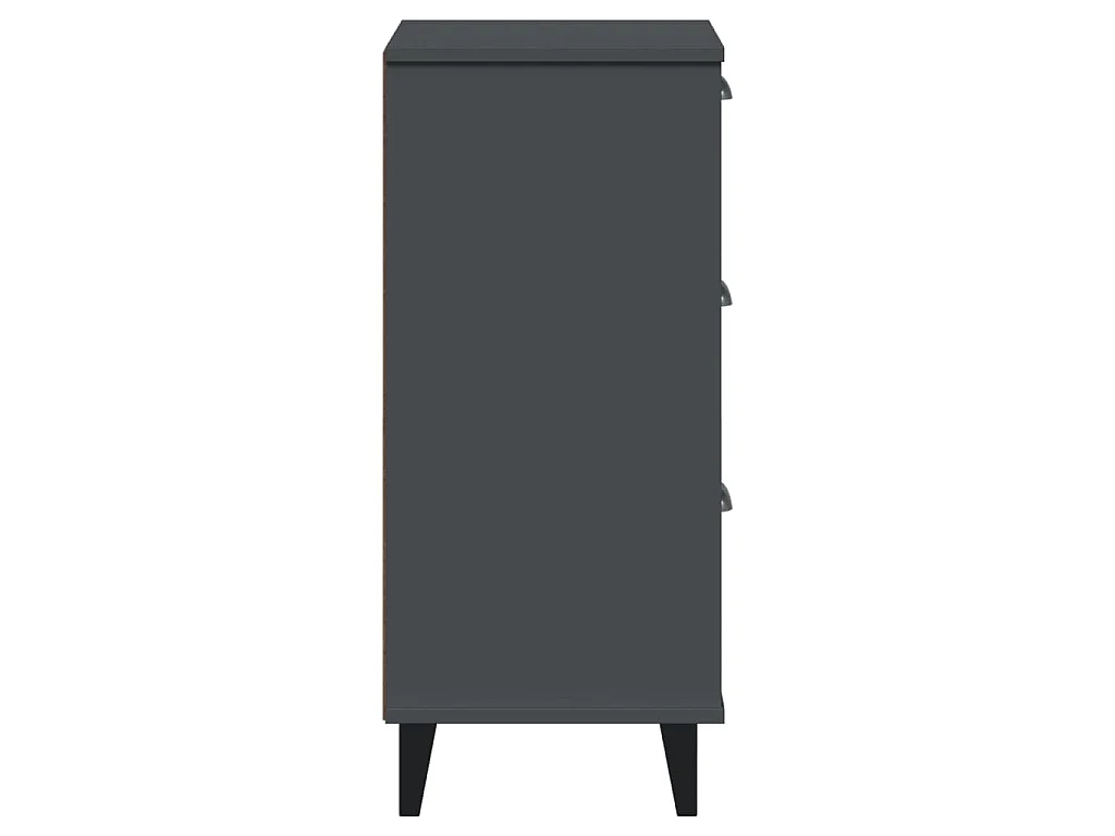 Table de chevet VIKEN gris anthracite bois d'ingénierie