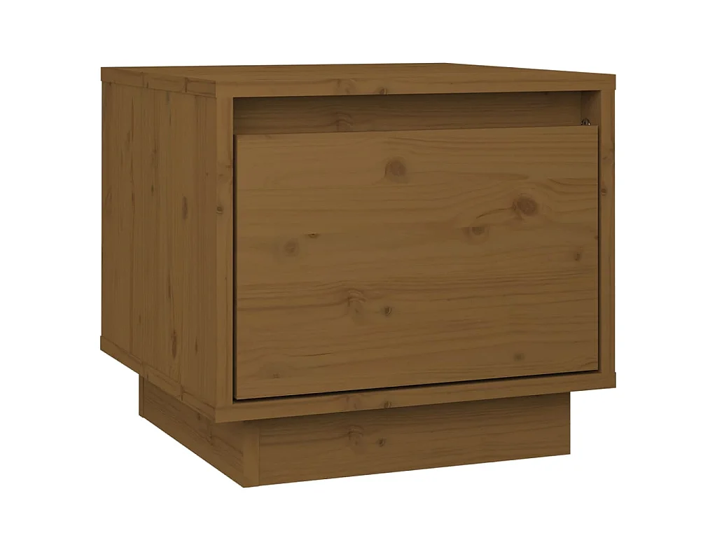 Tables de chevet 2pcs Marron miel 35x34x32cm Bois de pin solide