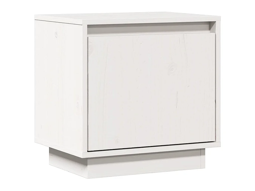 Table de chevet Blanc 40x30x40 cm Bois de pin solide