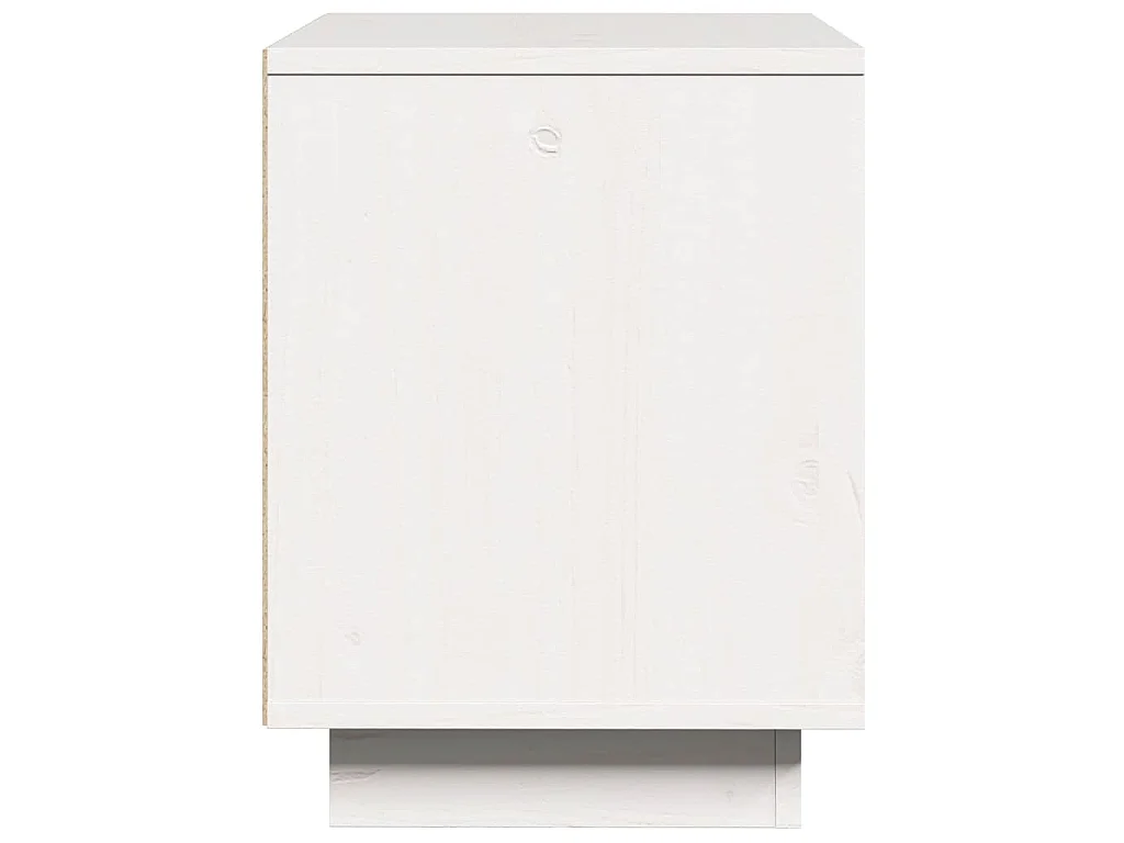 Table de chevet Blanc 40x30x40 cm Bois de pin solide
