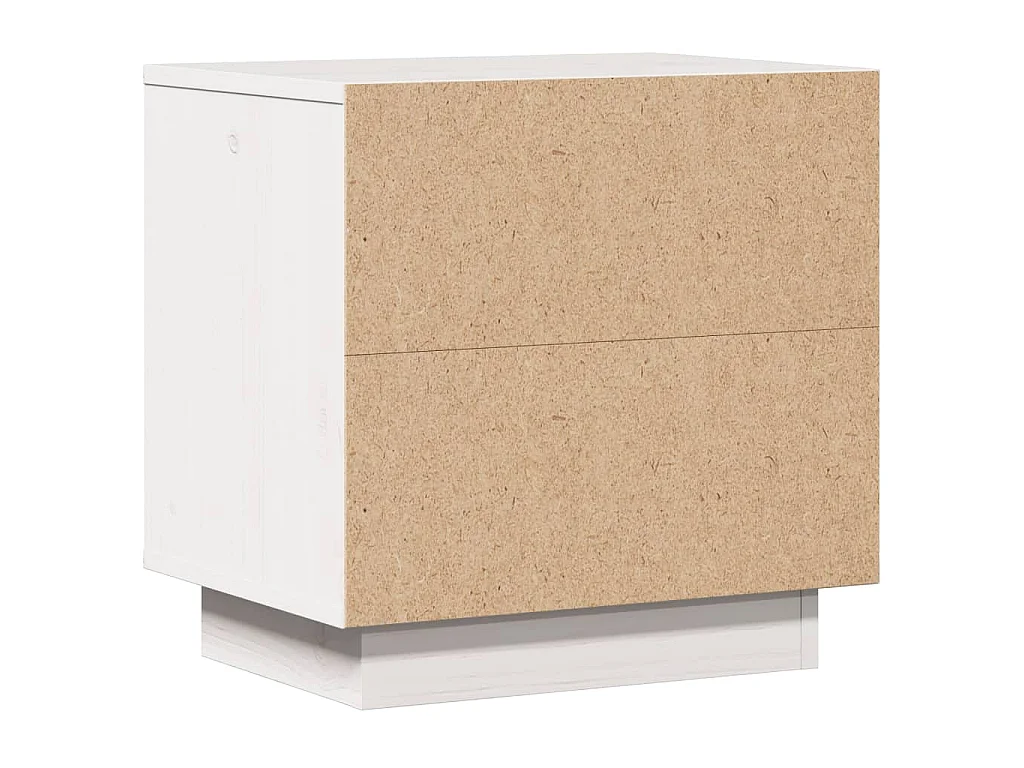 Table de chevet Blanc 40x30x40 cm Bois de pin solide