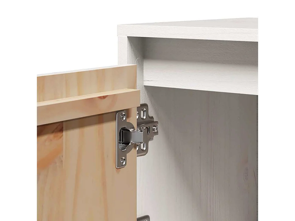 Table de chevet Blanc 40x30x40 cm Bois de pin solide