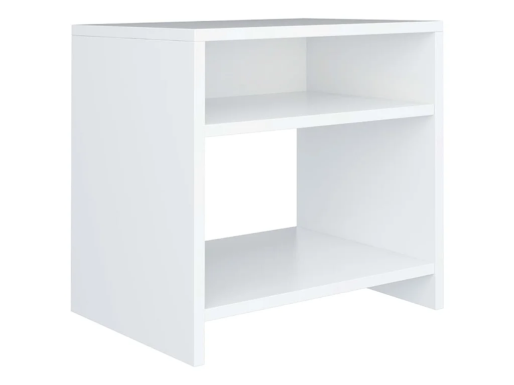 Mesitas de noche 2 uds madera contrachapada blanco 40x30x40 cm