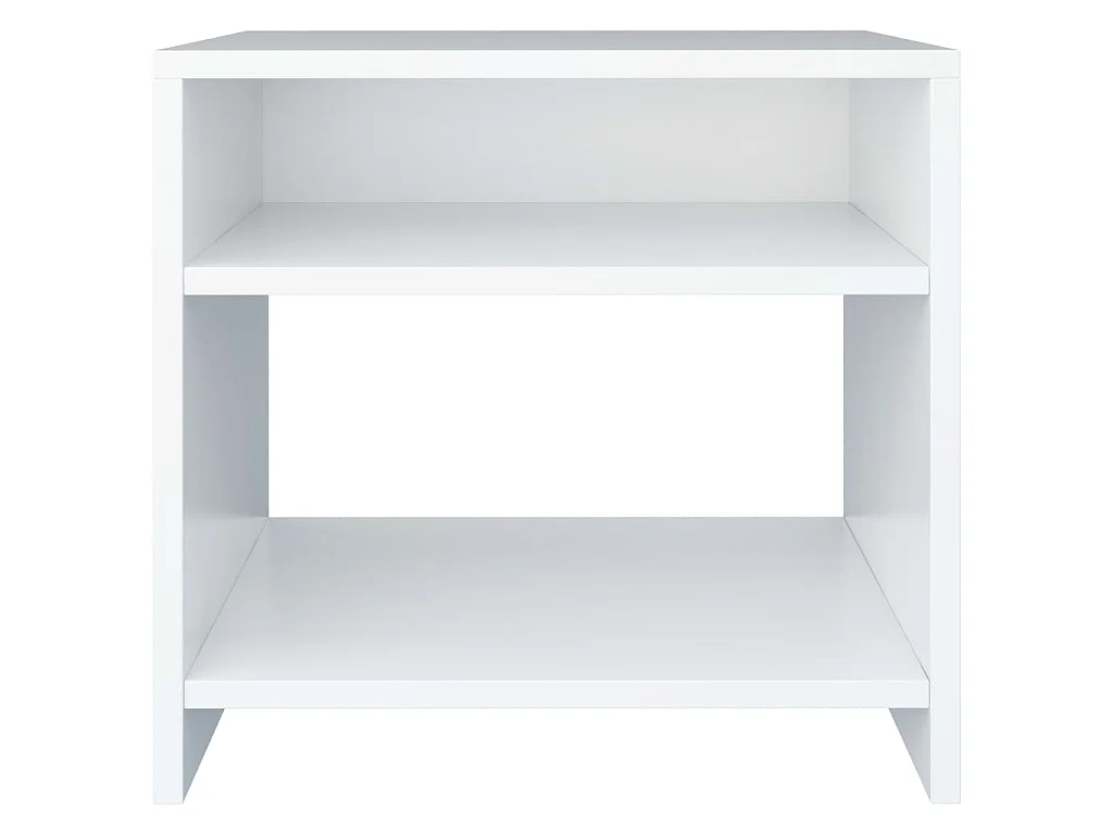 Mesitas de noche 2 uds madera contrachapada blanco 40x30x40 cm