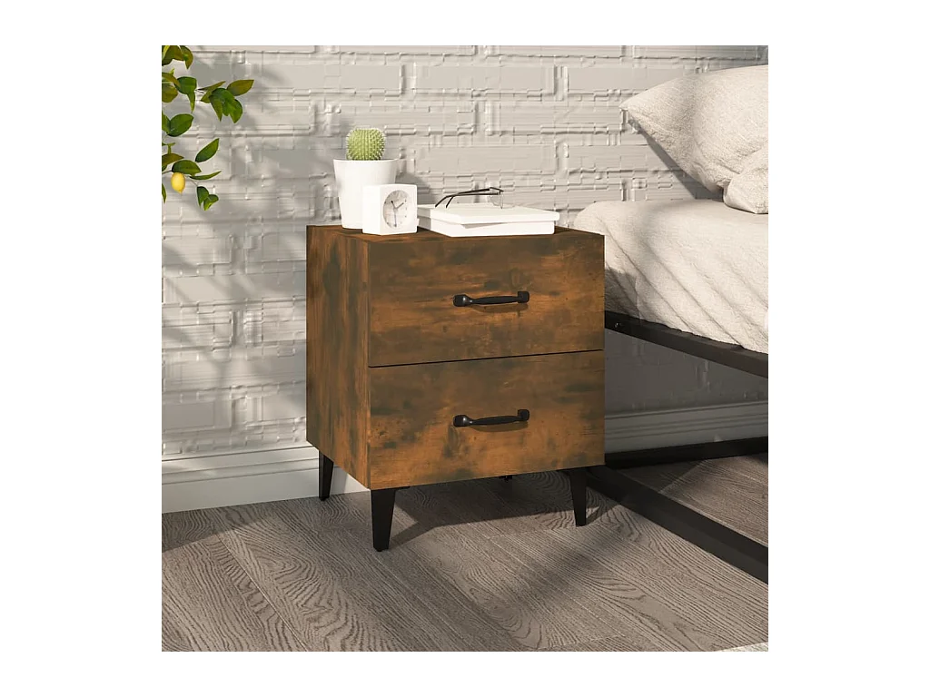 Table de chevet Chêne fumé 40x35x47,5 cm