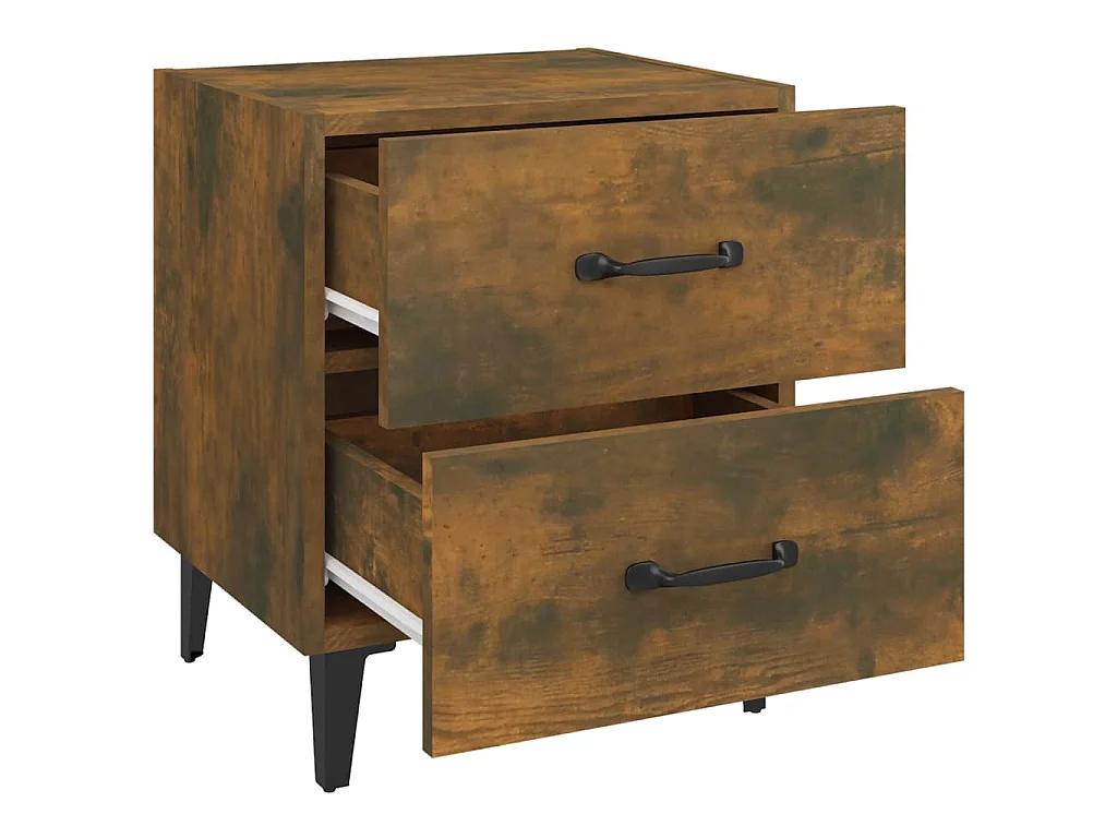 Nachtkastje 40x35x47,5 cm gerookt eikenkleurig