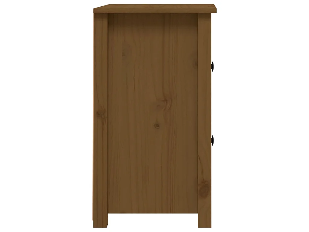 Nachttische 2 Stk. Honigbraun 40x35x61,5 cm Massivholz Kiefer