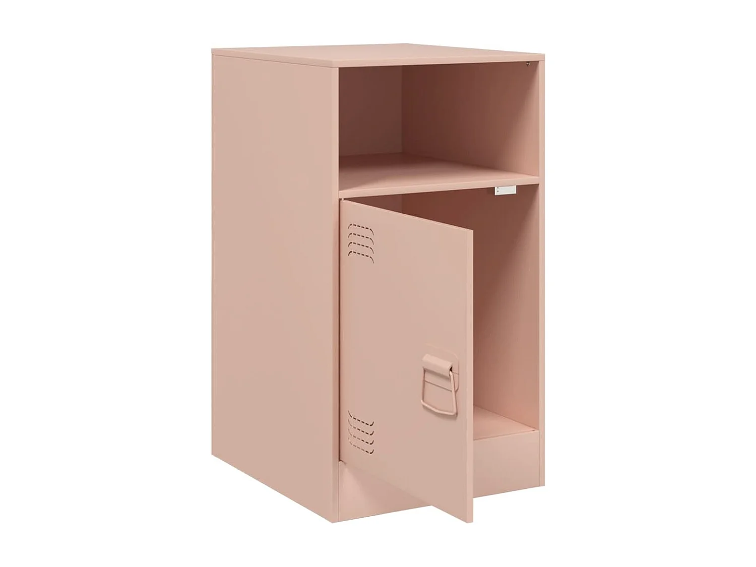 Nachtkastjes 2 st 34,5x39x62 cm staal roze